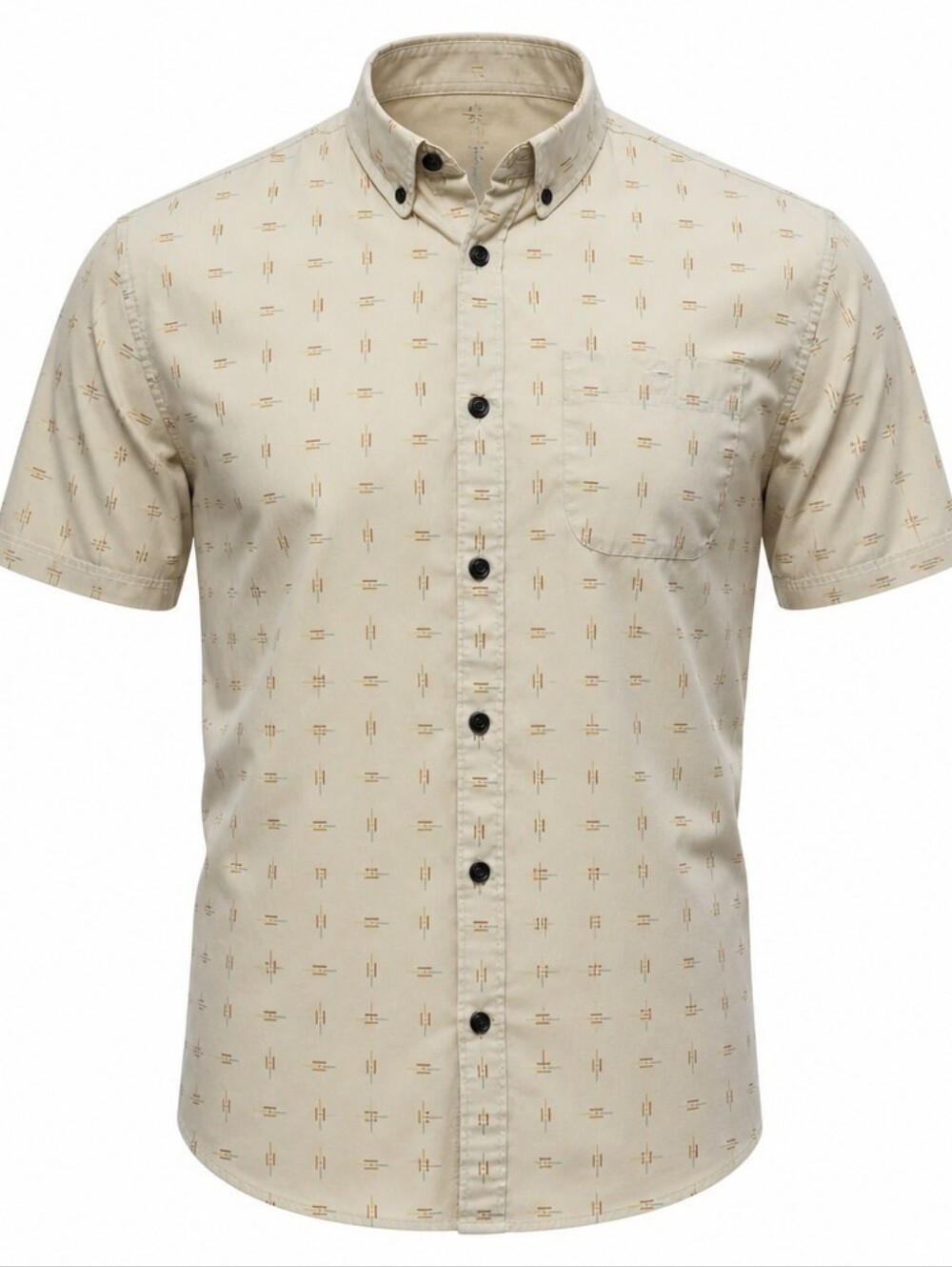 Howler Bros Button Up Short Sleeve Shirt Heed The Call, Men's Large